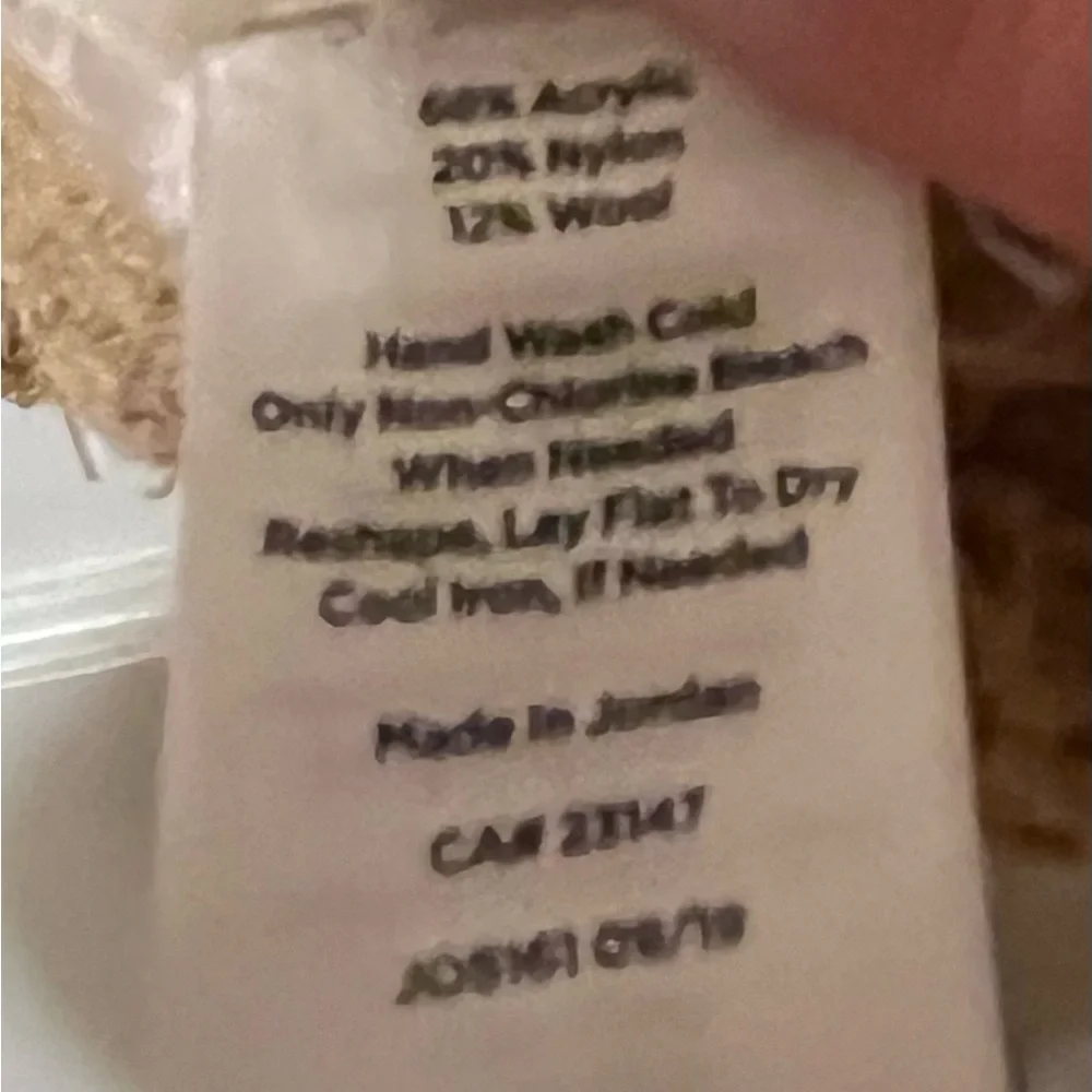 Talbots beige and white striped sweater size large - Picture 6 of 6